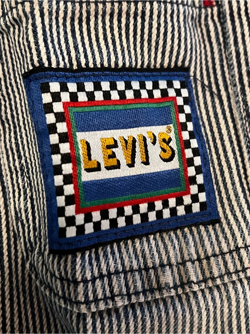 Vintage 1992 Little Levi’s Hickory Stripe Carpenter Pants 4T USA Salesman Sample